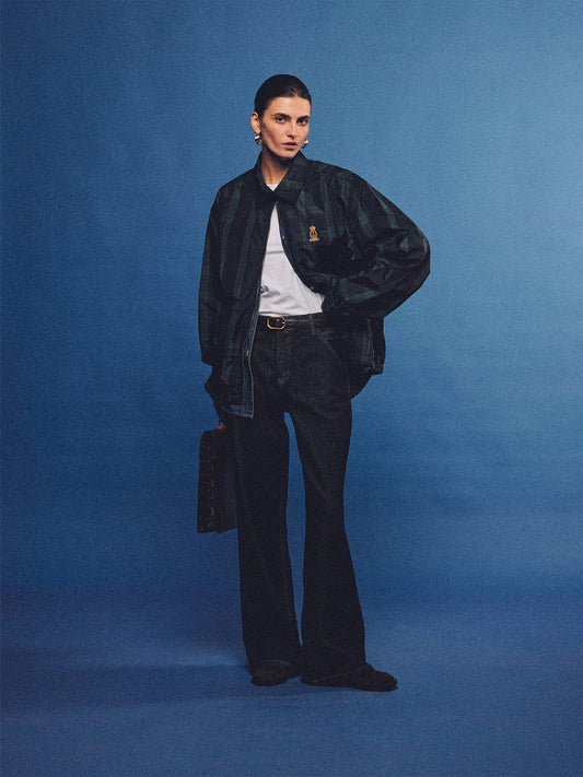 Offshore Tartan Harrington Jacket