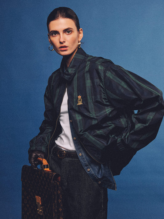 Offshore Tartan Harrington Jacket