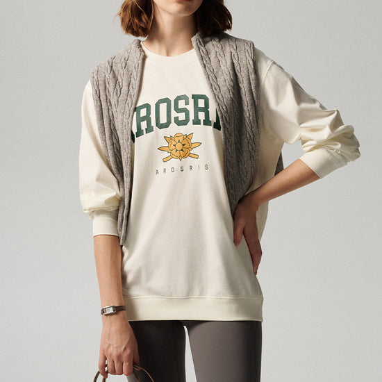 AROSRIS Naked Feel Biker Shorts in Mist Grey — full body street style showing high-waist silhouette styled with oversized tee