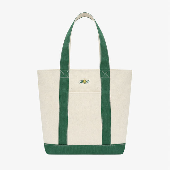 AROSRIS Structured Canvas Tennis Tote — side view showing 18.5L capacity and shape-retaining PVC-reinforced construction
