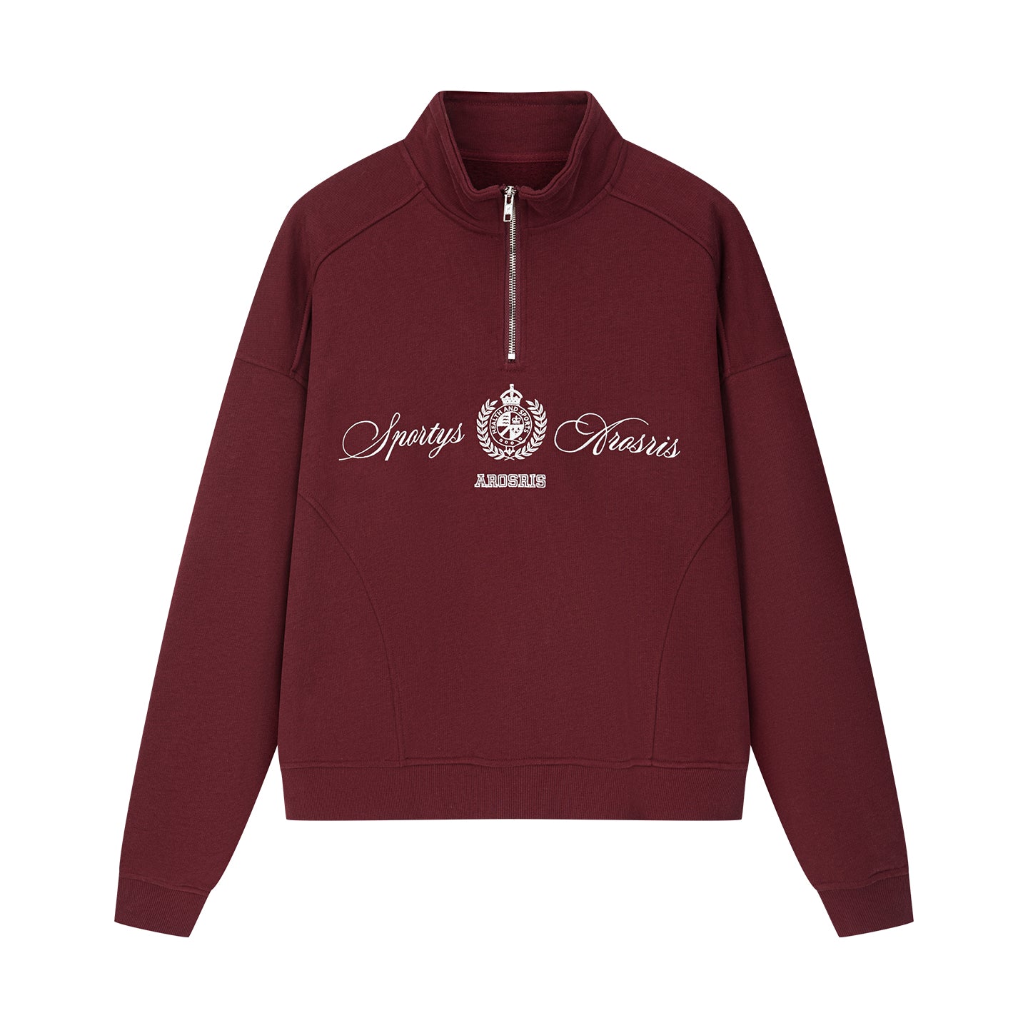 Vintage Half-Zip Campus Sweatshirt — 90s Collegiate Style | AROSRIS