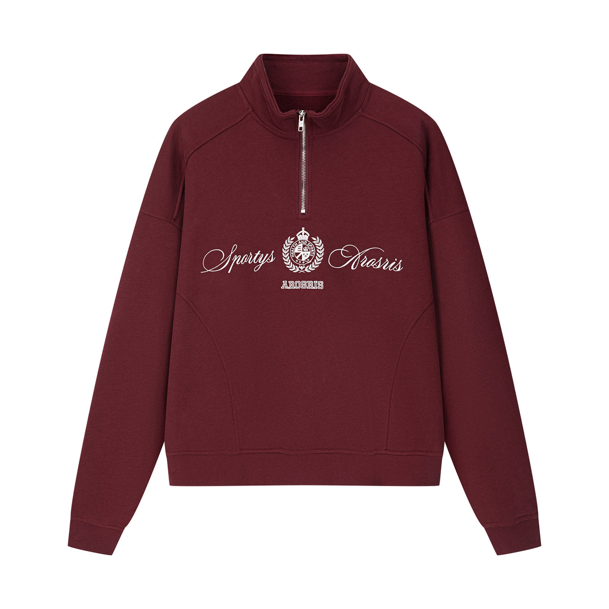 Vintage Half-Zip Campus Sweatshirt — 90s Collegiate Style | AROSRIS