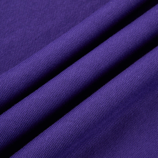 Arosris Ivy Archive Enjoy Sports crewneck sweatshirt in purple, showing the classic crew neckline and the vintage collegiate arch print.