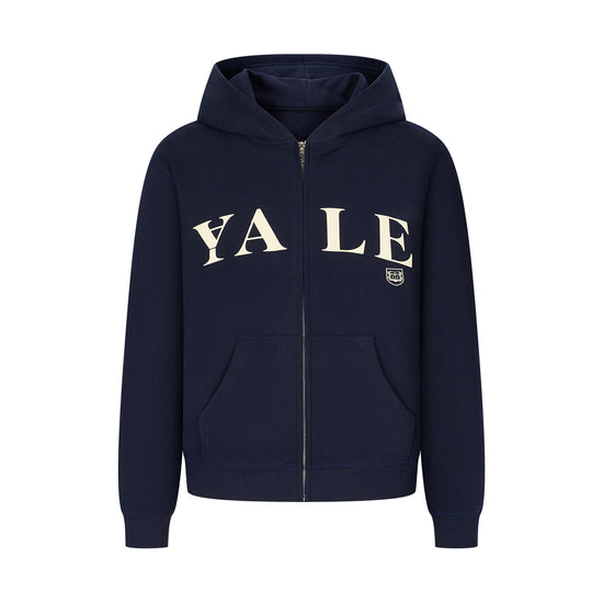 Part of The Ivy Archive. Layer up in true 90s preppy style with our Yale Navy zip-up hoodie, featuring classic collegiate embroidery and a comfortable relaxed fit.