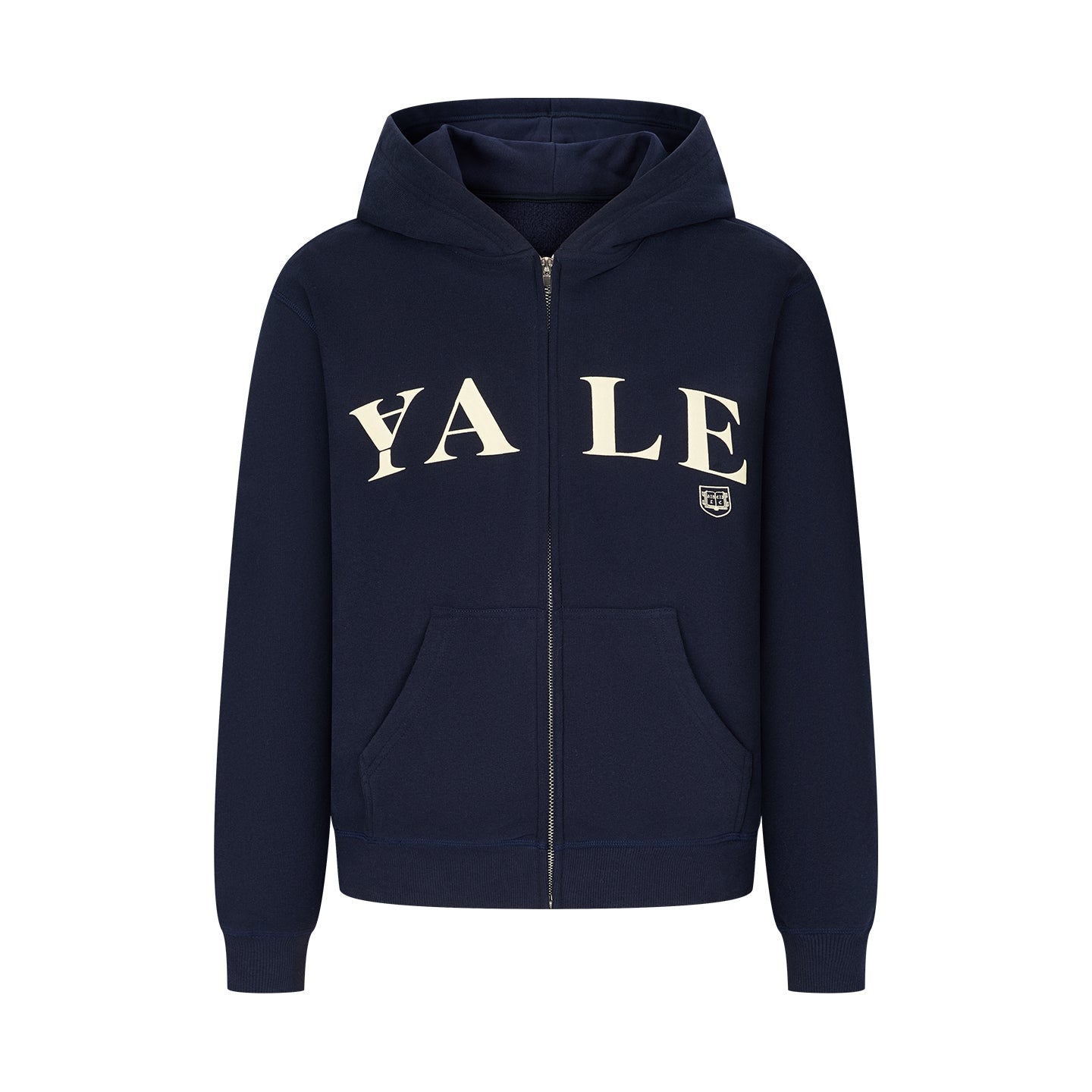 Part of The Ivy Archive. Layer up in true 90s preppy style with our Yale Navy zip-up hoodie, featuring classic collegiate embroidery and a comfortable relaxed fit.