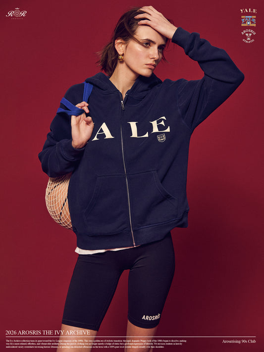 Part of The Ivy Archive. Layer up in true 90s preppy style with our Yale Navy zip-up hoodie, featuring classic collegiate embroidery and a comfortable relaxed fit.