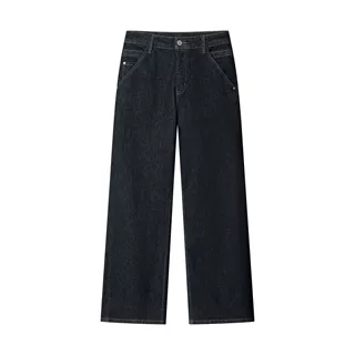 Arosris offshore high-rise wide-leg jeans in deep vintage indigo, showcasing the relaxed fit, premium denim structure, and classic 5-pocket styling.